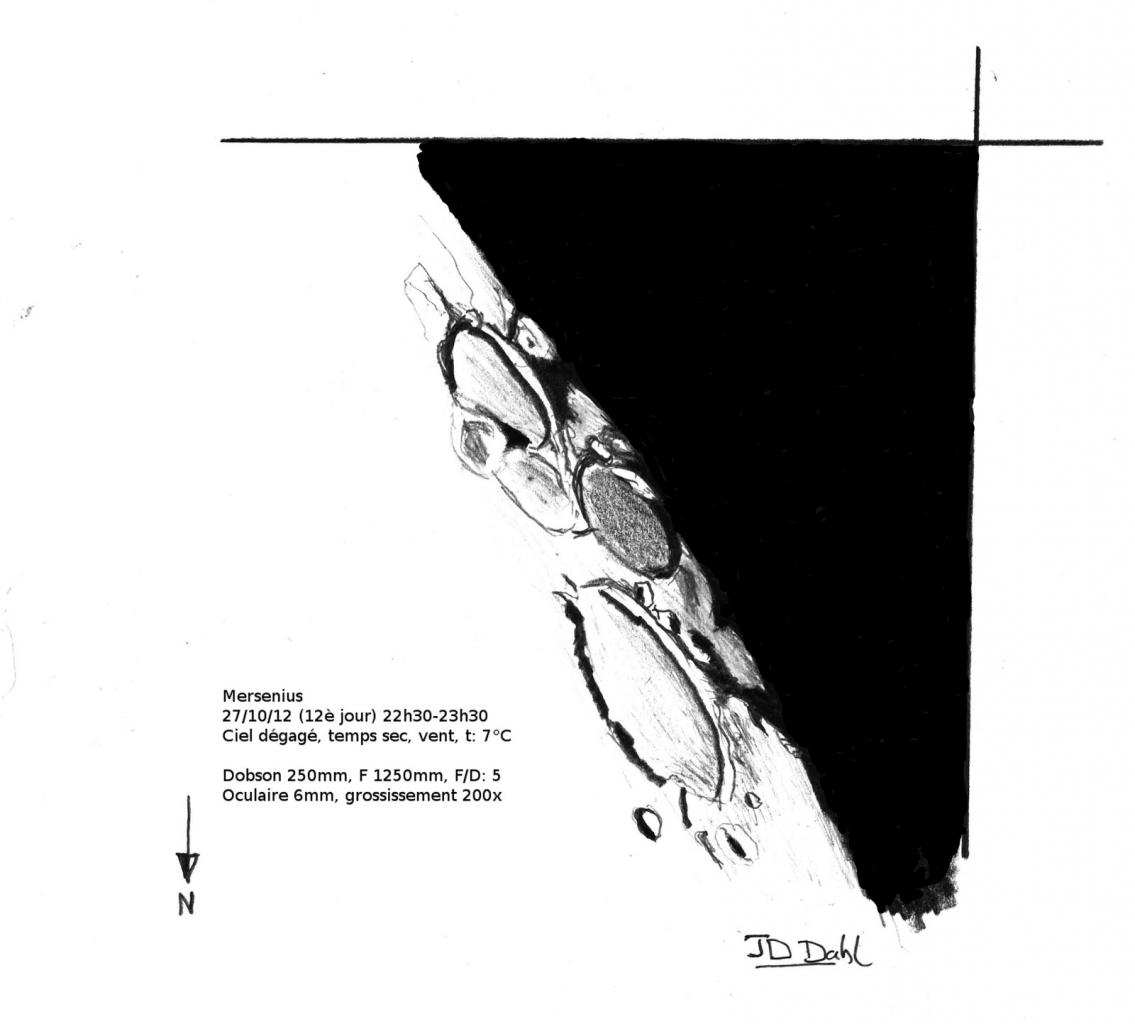 Cratère Mersénius Lune le 27-10-2012