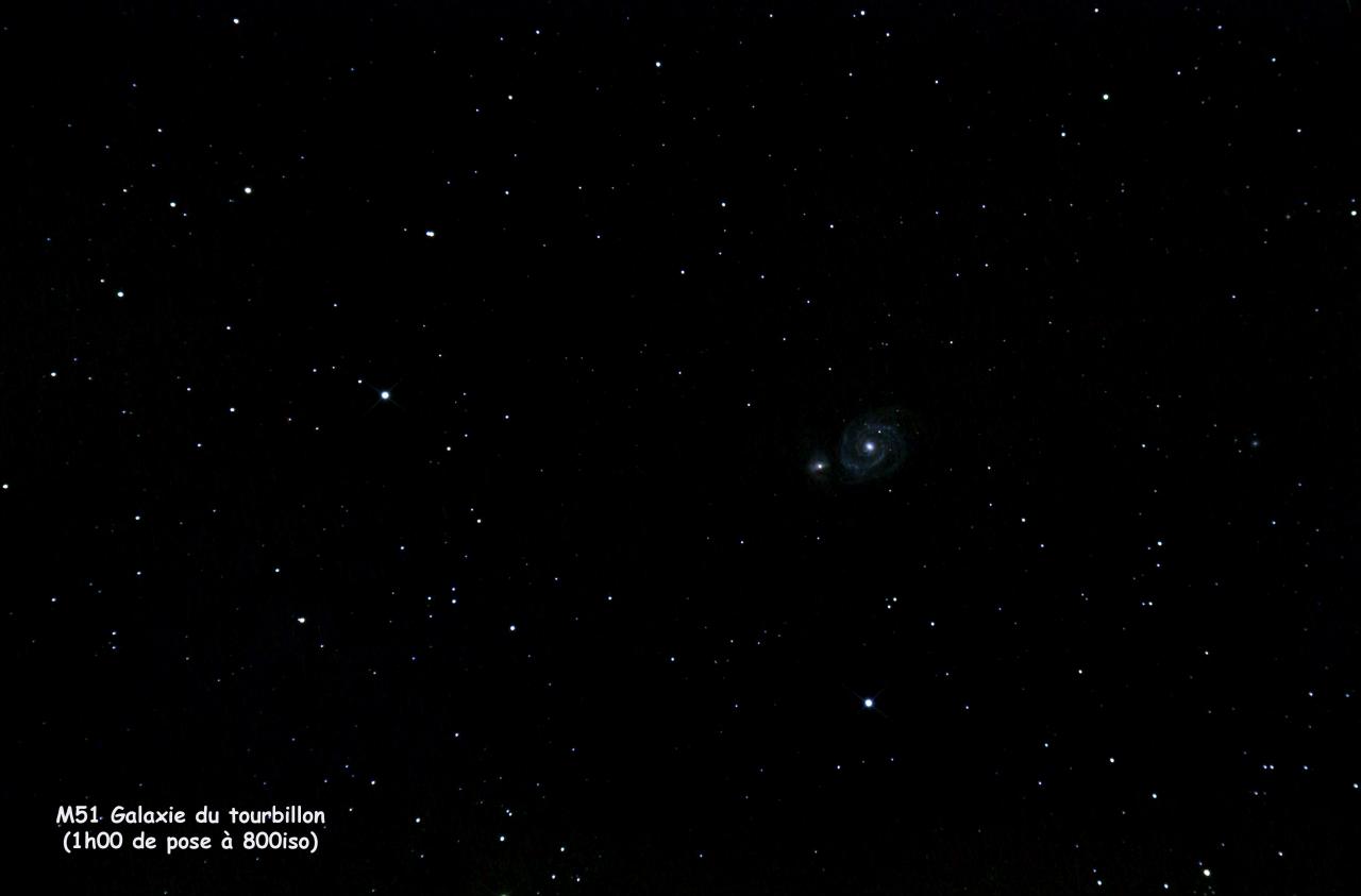 M51 Galaxie du Tourbillon avec la lunette 80ED