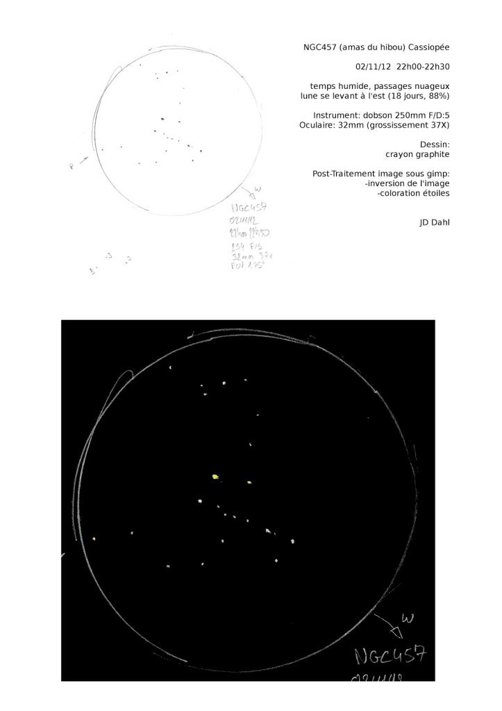 Amas du Hibou NGC457 le 02-11-12