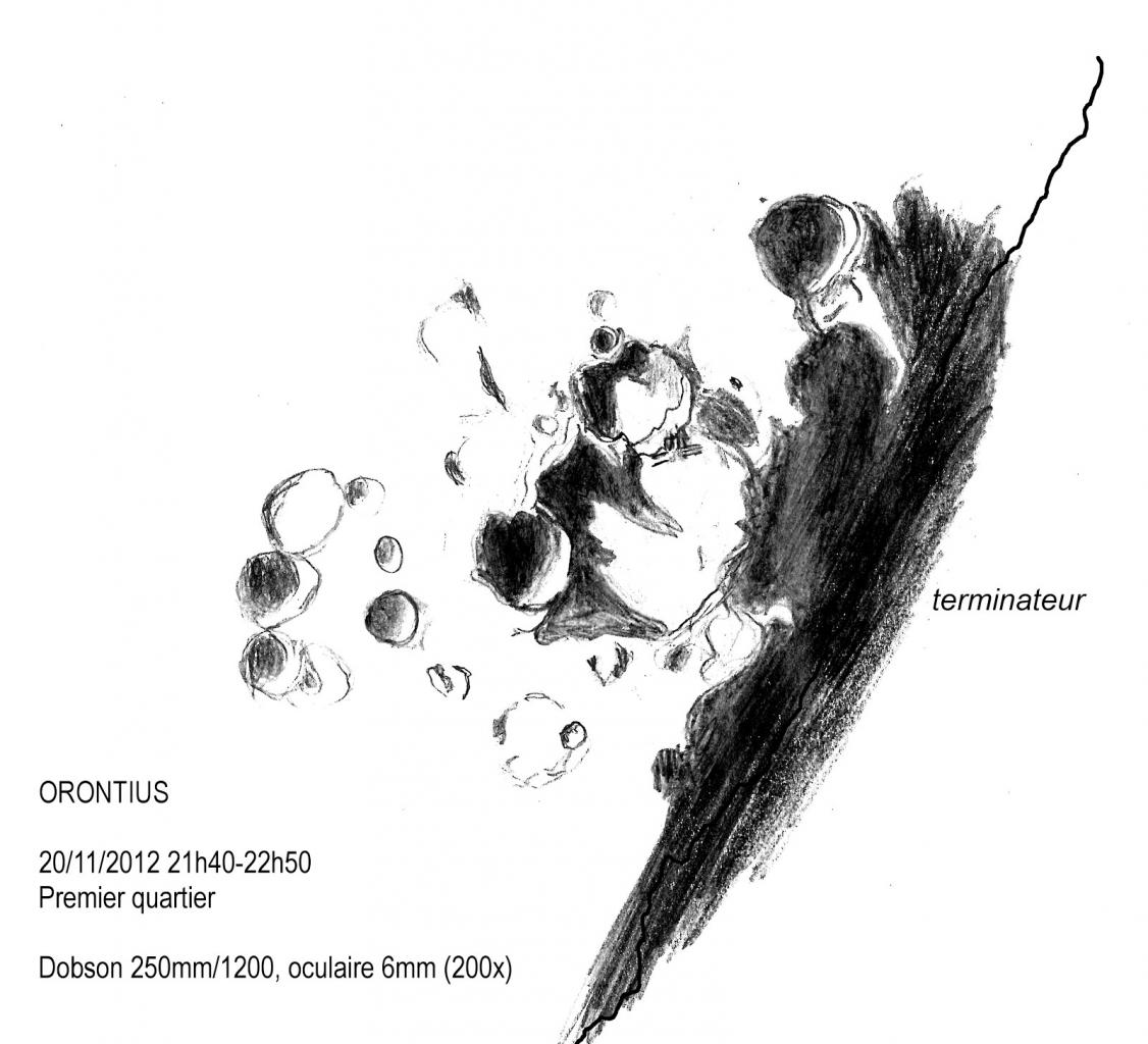 Cratère Orontius Lune le 20-11-2012