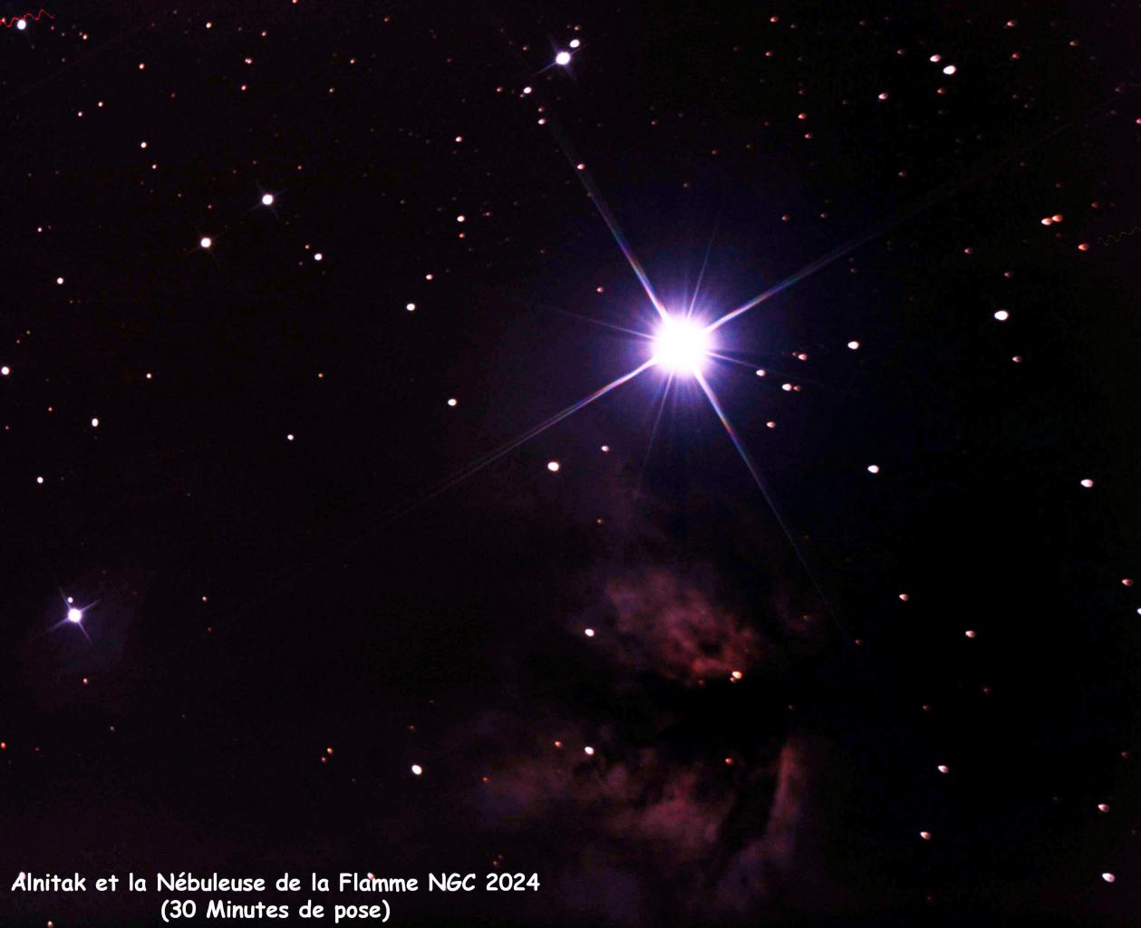 Alnitak et Nébuleuse de la Flamme NGC2024